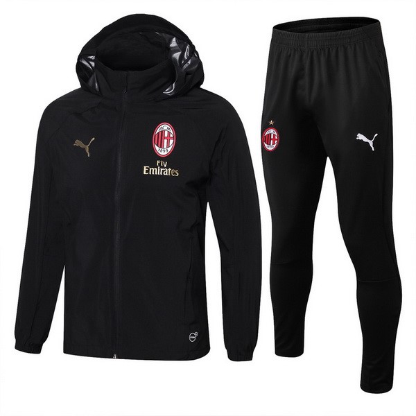 Rompevientos AC Milan Conjunto Completo 2018-2019 Negro